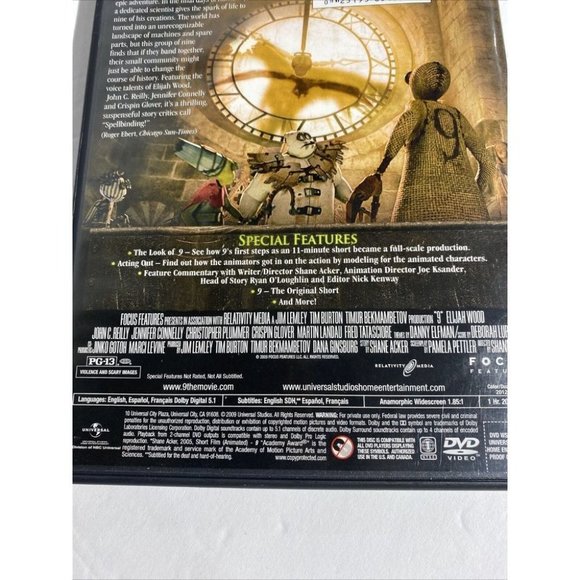 9 (DVD, 2009) From Producers Tim Burton and Timur Bekmambetov - Picture 9 of 9